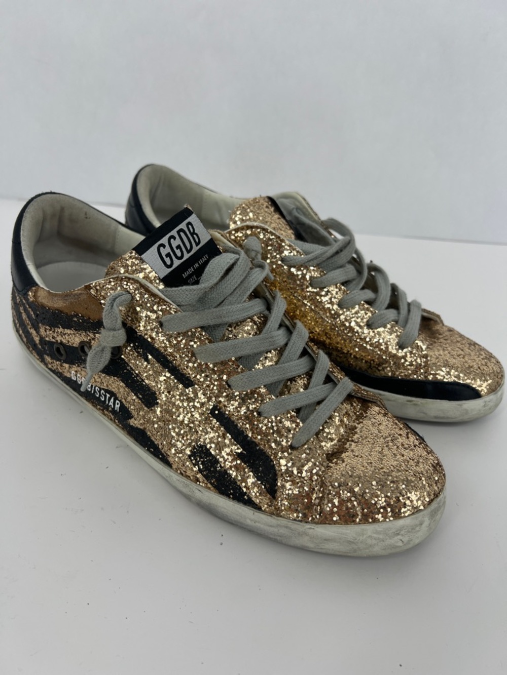 Golden Goose Superstar Glitter Star Low-Top Sneakers